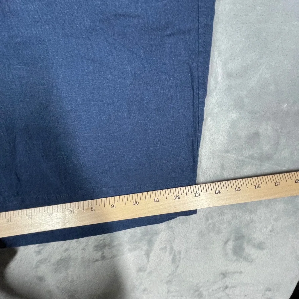 Banana Republic Mens Navy Blue 100% Linen Flat Front Shorts Size 36 NWT